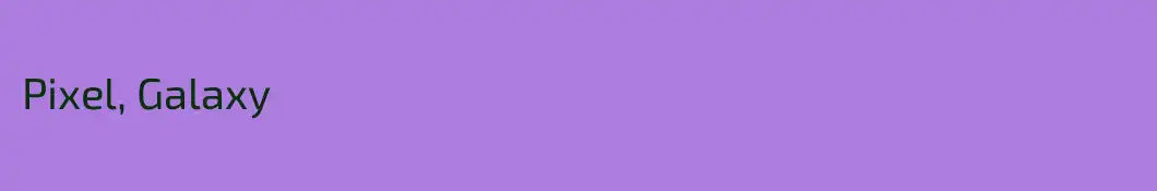 Pixel, Galaxy